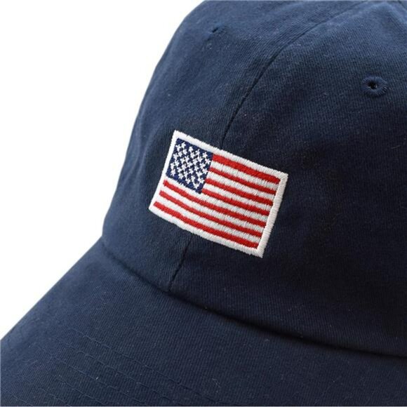 USA Flag Cotton Dad Hat Adjustable Baseball Cap Low Profile Unstructured Cap - Picture 3 of 8